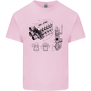 Car Engine Blueprints Petrolhead Kids T-Shirt Childrens Light Pink