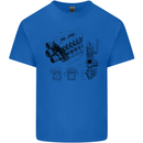 Car Engine Blueprints Petrolhead Kids T-Shirt Childrens Royal Blue