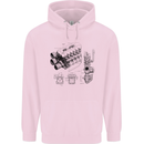 Car Engine Blueprints Petrolhead Mens 80% Cotton Hoodie Light Pink
