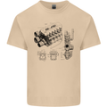 Car Engine Blueprints Petrolhead Mens Cotton T-Shirt Tee Top Sand
