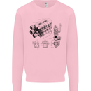Car Engine Blueprints Petrolhead Mens Sweatshirt Jumper Light Pink