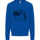 Car Engine Blueprints Petrolhead Mens Sweatshirt Jumper Royal Blue