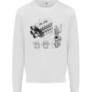 Car Engine Blueprints Petrolhead Mens Sweatshirt Jumper White