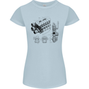 Car Engine Blueprints Petrolhead Womens Petite Cut T-Shirt Light Blue