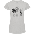 Car Engine Blueprints Petrolhead Womens Petite Cut T-Shirt Sports Grey