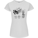 Car Engine Blueprints Petrolhead Womens Petite Cut T-Shirt White