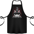 Card Playing Grim Reaper Poker Cotton Apron 100% Organic Black