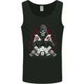 Card Playing Grim Reaper Poker Mens Vest Tank Top Black