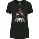Card Playing Grim Reaper Poker Womens Wider Cut T-Shirt Black