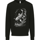 Carp Fish on a Line Fishing Fisherman Mens Sweatshirt Jumper Black