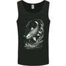 Carp Fish on a Line Fishing Fisherman Mens Vest Tank Top Black