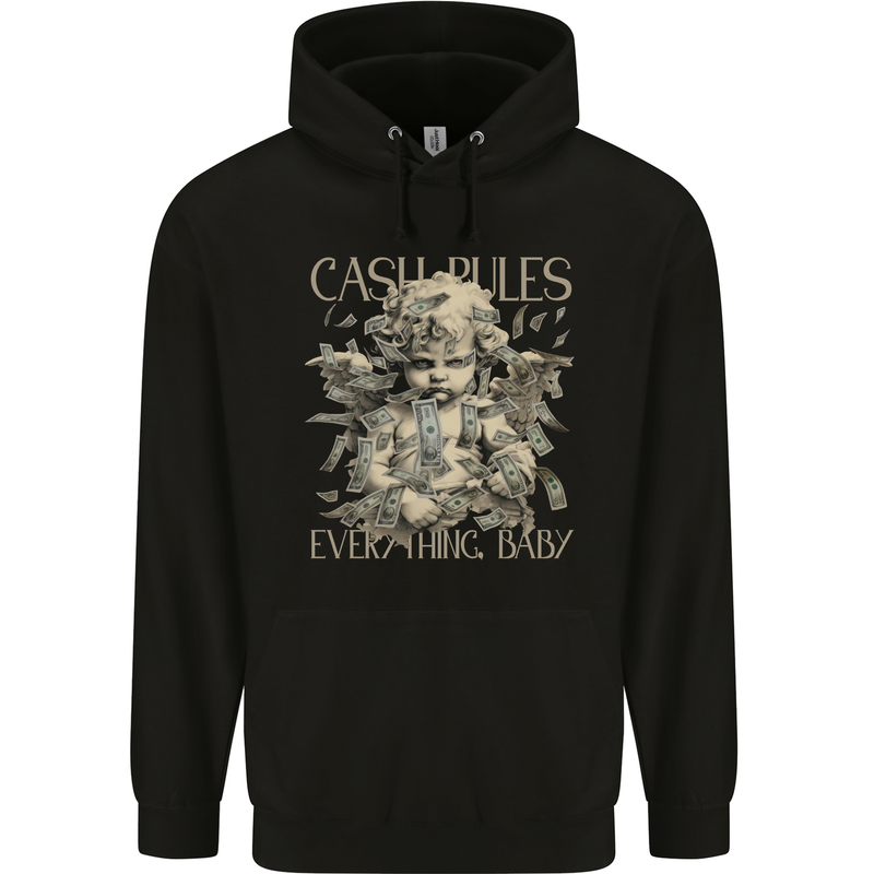 Cash Rules Everything Baby Money Hustle Childrens Kids Hoodie Black