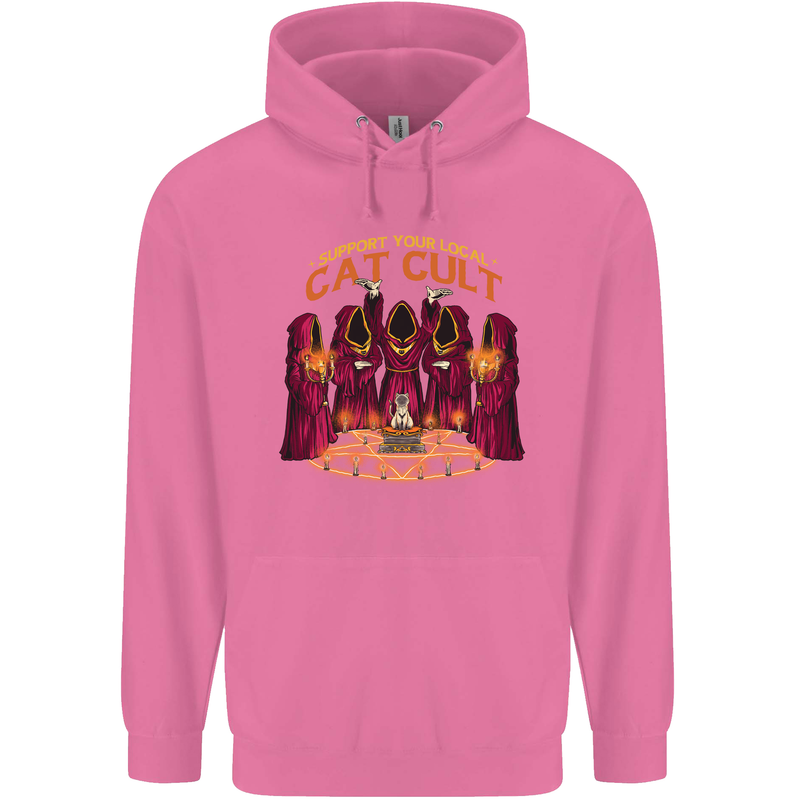 Cat Cult Evil Feline Devil Worship Satanic Childrens Kids Hoodie Azalea
