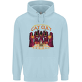 Cat Cult Evil Feline Devil Worship Satanic Childrens Kids Hoodie Light Blue