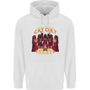 Cat Cult Evil Feline Devil Worship Satanic Childrens Kids Hoodie White