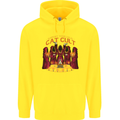Cat Cult Evil Feline Devil Worship Satanic Childrens Kids Hoodie Yellow