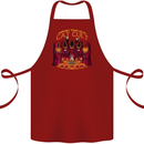 Cat Cult Evil Feline Devil Worship Satanic Cotton Apron 100% Organic Maroon