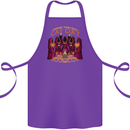 Cat Cult Evil Feline Devil Worship Satanic Cotton Apron 100% Organic Purple