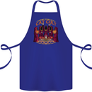 Cat Cult Evil Feline Devil Worship Satanic Cotton Apron 100% Organic Royal Blue