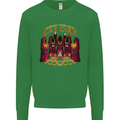 Cat Cult Evil Feline Devil Worship Satanic Kids Sweatshirt Jumper Irish Green