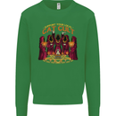 Cat Cult Evil Feline Devil Worship Satanic Kids Sweatshirt Jumper Irish Green