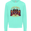 Cat Cult Evil Feline Devil Worship Satanic Kids Sweatshirt Jumper Peppermint