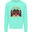 Cat Cult Evil Feline Devil Worship Satanic Kids Sweatshirt Jumper Peppermint