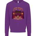 Cat Cult Evil Feline Devil Worship Satanic Kids Sweatshirt Jumper Purple