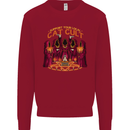 Cat Cult Evil Feline Devil Worship Satanic Kids Sweatshirt Jumper Red