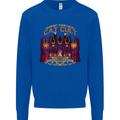 Cat Cult Evil Feline Devil Worship Satanic Kids Sweatshirt Jumper Royal Blue