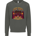 Cat Cult Evil Feline Devil Worship Satanic Kids Sweatshirt Jumper Storm Grey