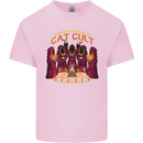 Cat Cult Evil Feline Devil Worship Satanic Kids T-Shirt Childrens Light Pink