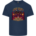 Cat Cult Evil Feline Devil Worship Satanic Kids T-Shirt Childrens Navy Blue