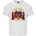 Cat Cult Evil Feline Devil Worship Satanic Kids T-Shirt Childrens White