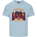Cat Cult Evil Feline Devil Worship Satanic Mens Cotton T-Shirt Tee Top Light Blue