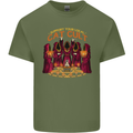 Cat Cult Evil Feline Devil Worship Satanic Mens Cotton T-Shirt Tee Top Military Green