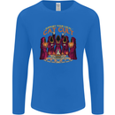 Cat Cult Evil Feline Devil Worship Satanic Mens Long Sleeve T-Shirt Royal Blue