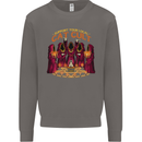 Cat Cult Evil Feline Devil Worship Satanic Mens Sweatshirt Jumper Charcoal