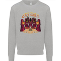 Cat Cult Evil Feline Devil Worship Satanic Mens Sweatshirt Jumper Sports Grey