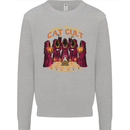 Cat Cult Evil Feline Devil Worship Satanic Mens Sweatshirt Jumper Sports Grey