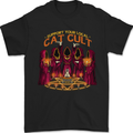 Cat Cult Evil Feline Devil Worship Satanic Mens T-Shirt 100% Cotton Black