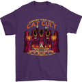 Cat Cult Evil Feline Devil Worship Satanic Mens T-Shirt 100% Cotton Purple