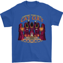 Cat Cult Evil Feline Devil Worship Satanic Mens T-Shirt 100% Cotton Royal Blue