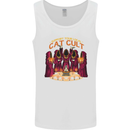 Cat Cult Evil Feline Devil Worship Satanic Mens Vest Tank Top White