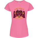 Cat Cult Evil Feline Devil Worship Satanic Womens Petite Cut T-Shirt Azalea