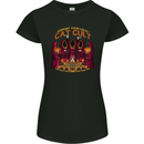 Cat Cult Evil Feline Devil Worship Satanic Womens Petite Cut T-Shirt Black