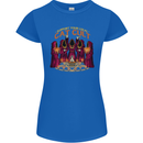 Cat Cult Evil Feline Devil Worship Satanic Womens Petite Cut T-Shirt Royal Blue