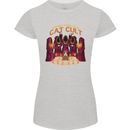 Cat Cult Evil Feline Devil Worship Satanic Womens Petite Cut T-Shirt Sports Grey