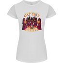 Cat Cult Evil Feline Devil Worship Satanic Womens Petite Cut T-Shirt White