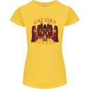 Cat Cult Evil Feline Devil Worship Satanic Womens Petite Cut T-Shirt Yellow